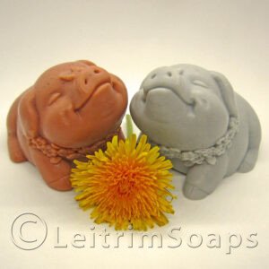 Pair of Little Pig Soaps (Pink & Grey)