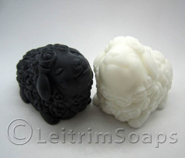 Pair of Sheep Soaps (Black & White)