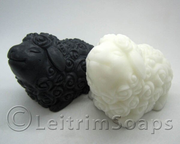 Pair of Sheep Soaps (Black & White)