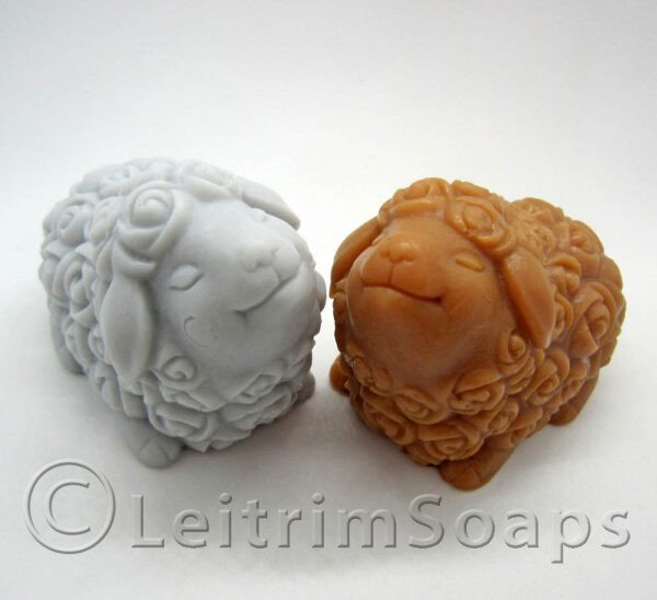 Pair of Sheep Soaps (Grey & Hazel)