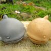 Pair of Whale Soaps (Grey & Beige)