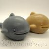 Pair of Whale Soaps (Grey & Beige)
