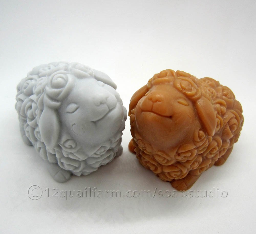 Pair of Sheep Soaps (Grey & Hazel)