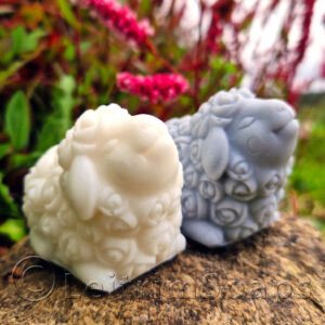 Pair of Sheep Soaps (White&Grey)