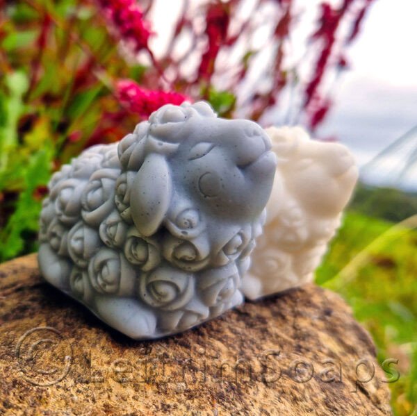 Pair of Sheep Soaps (White&Grey)